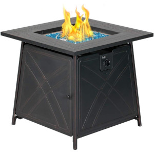 BALI OUTDOORS Propane Fire Pit Table 28 inch 50000 BTU